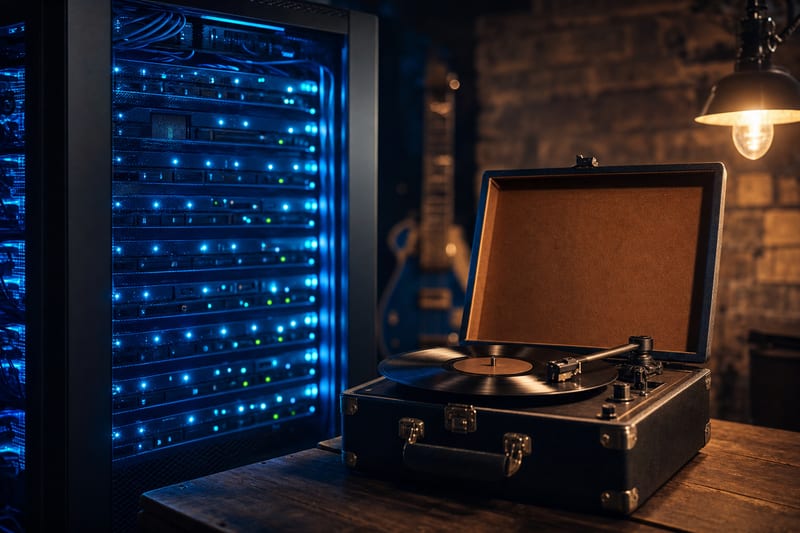 Editorial archive image illustrating The Music Industry's AI Infrastructure: What Blues Artists Should Know About Training Data.